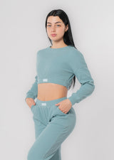 Haut côtelé LUXE à manches longues