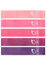 Booty Bands / 5 fitness bands in different strengths (Peachy Edition)