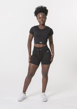 Ensemble d'été WAVE côtelé (short + t-shirt)