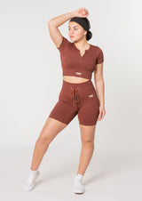 Ensemble d'été WAVE côtelé (short + t-shirt)