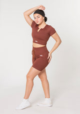 Ensemble d'été WAVE côtelé (short + t-shirt)