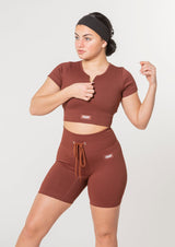 Ensemble d'été WAVE côtelé (short + t-shirt)