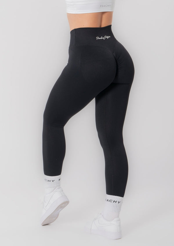 V-Waist Scrunch Leggings [Color Black PRE-ORDER]