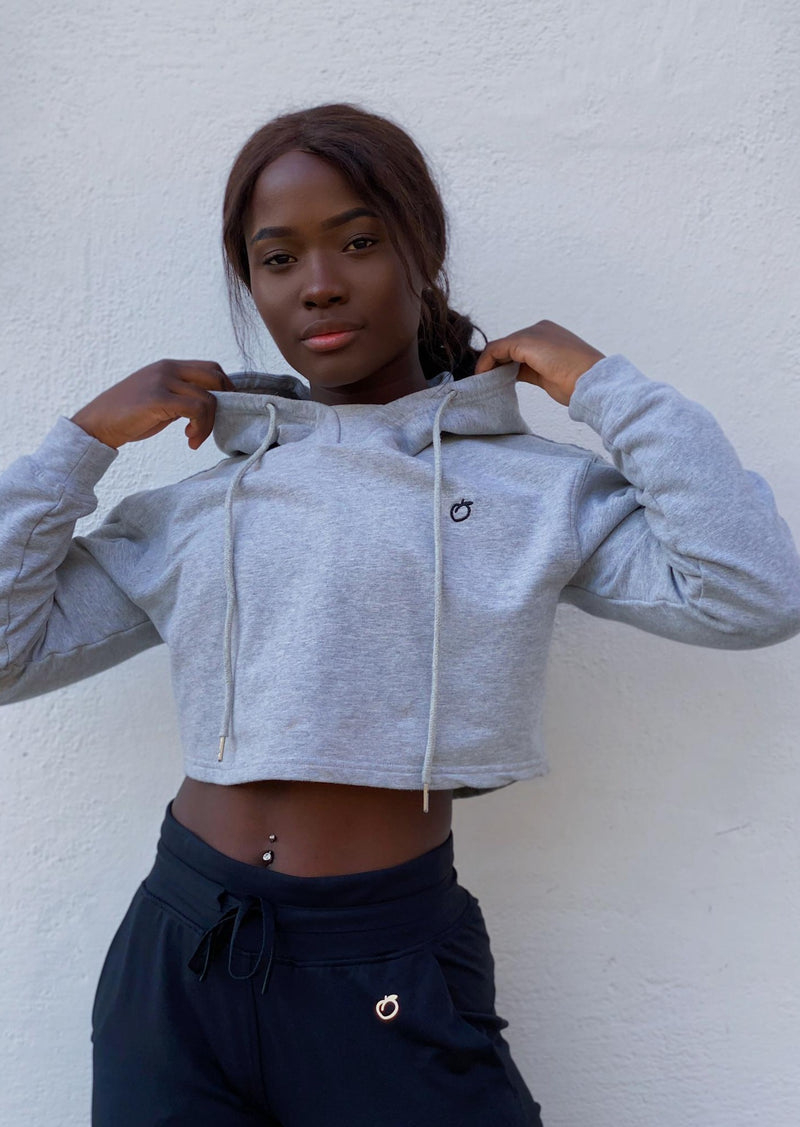 [LASTCHANCE] Grey Cropped Hoodie