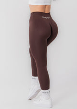 Leggings con vita a V e arricciatura