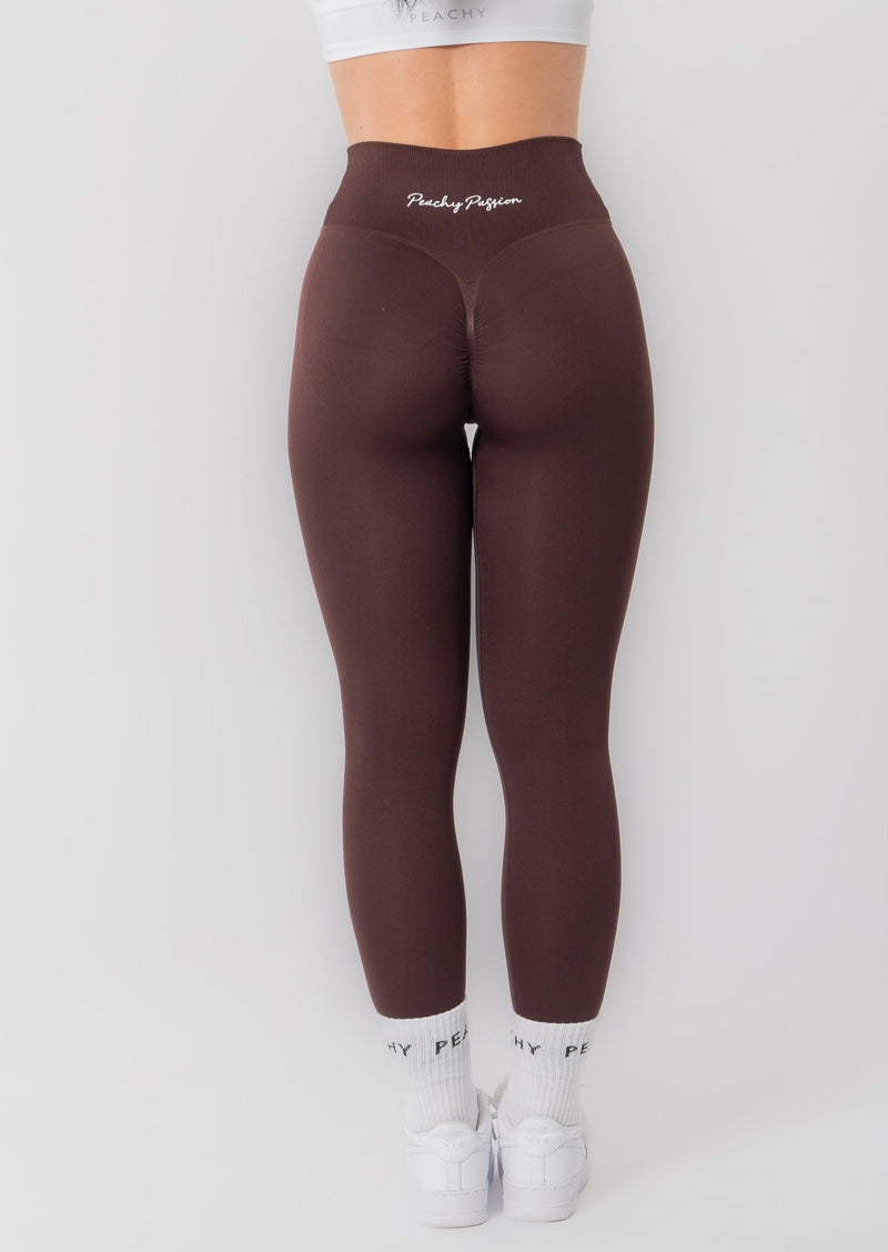 [Leggings con vita a V e arricciature