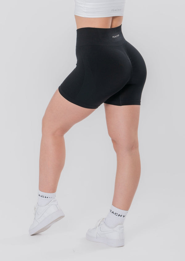 Frühling Solide Yoga Fitness Leggings Mode Nahtlos S ~ XL Scrunch Shorts