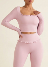 Ballet Ruffle Long Sleeve Top