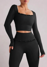 Ballet Ruffle Long Sleeve Top