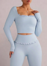 Ballet Ruffle Long Sleeve Top