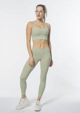 Olivgreen Scrunch Set (Booty Scrunch Leggings + Flex Sport-BH)