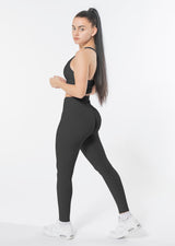 Black Scrunch Set (Booty Scrunch Leggings + Flex Sport-BH)